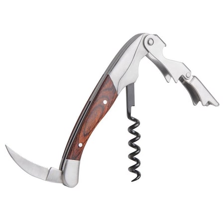 Final Touch Final Touch Multicolored Stainless Steel/Wood Waiter's Corkscrew FTA7112